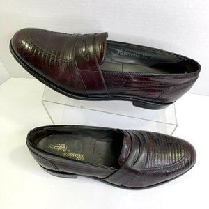 Classics by FOOTJOY Eidechsenlede LIZARD Full Strap Penny Loafer (1980s) Sz 9D